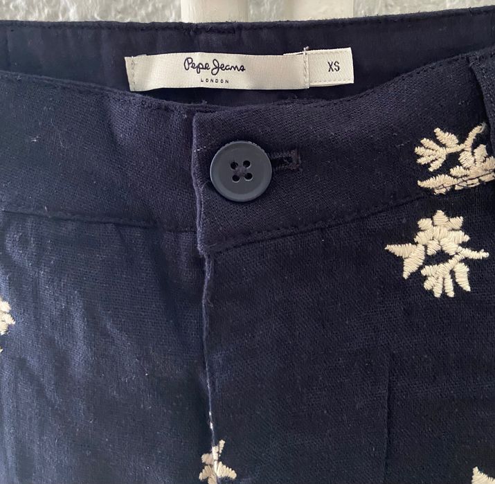 Spodnie z lnem Pepe Jeans