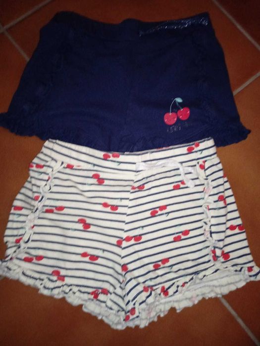 Conjunto de 5 calções para menina 7/8 anos