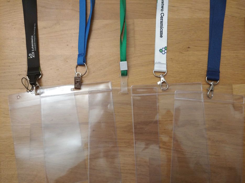 Identyfikatory plakietki 5 szt smyczy okładka etui holder przepustki