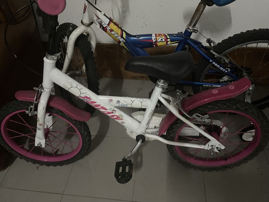 Bicicleta Infantil Aro 12 (Rosa e Branca) – Ideal até 6 anos
