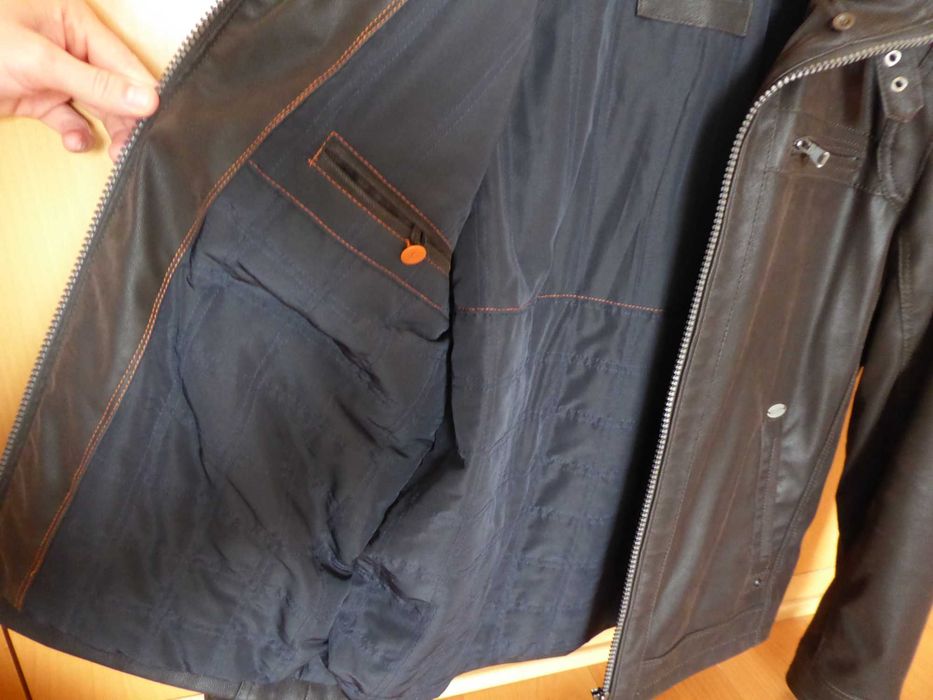 Casaco Couro Castanho tamanho M