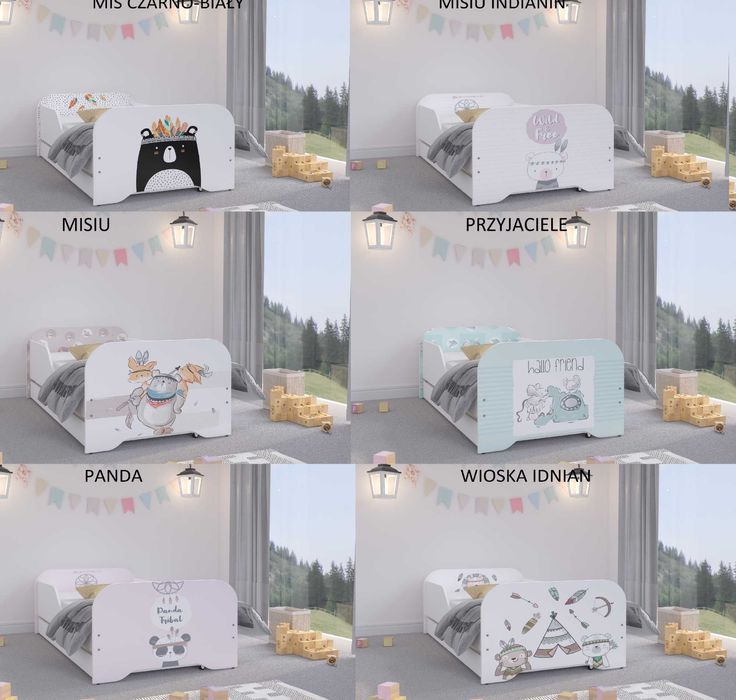 Łóżko dziecięce MIKI 160x80 Materac Szuflada Gratis Dużo wzorów