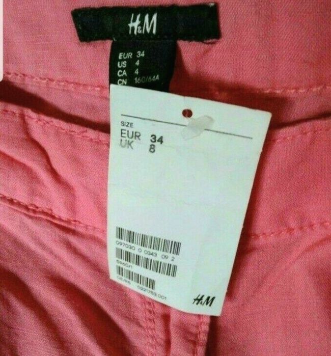 H&M lniane spodnie S , z metką