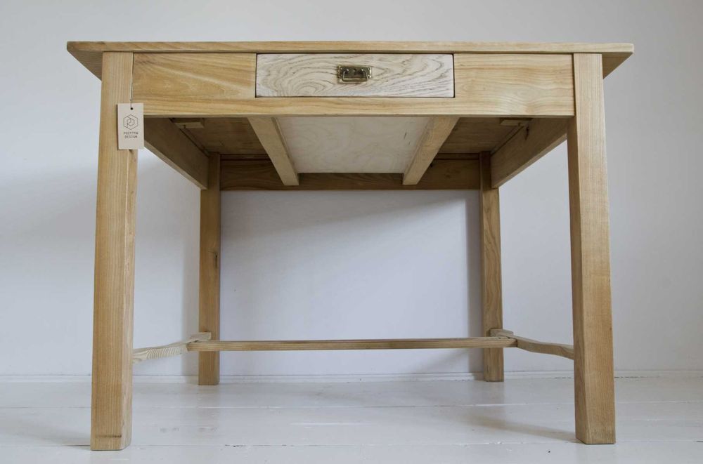 Stary stół biurko drewniane vintage retro styl skandynawski