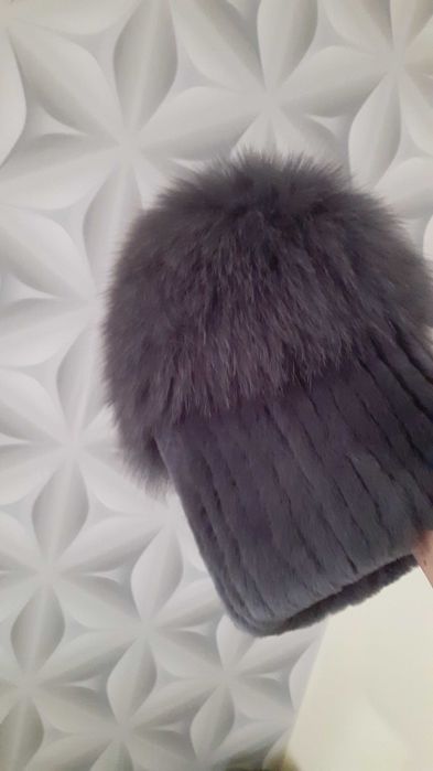 Czapka z naturalnego lisa