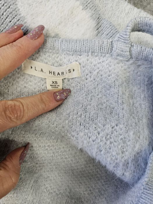 Błękitny crop top chmurki XS la hearts