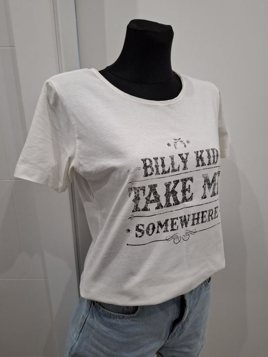 Biała koszulka bluzka Diverse M 100% cotton