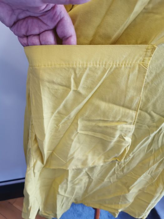 Piękna żółta asymetryczna sukienka oversize 100% Lyocell