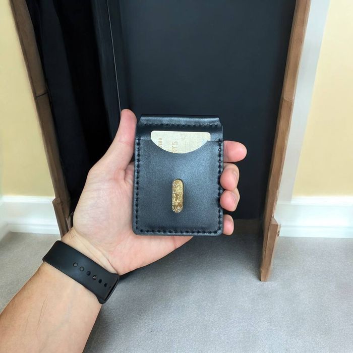 Зажим для денег мужской кожаный| Кошелек с зажимом для купюр|Затискач