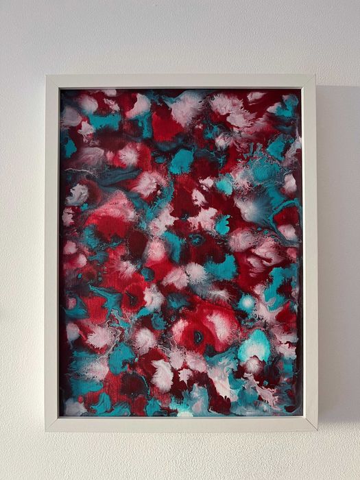 Pintura abstrata em acrílico