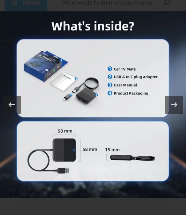 OTTOCAST CA361 Carplay Car TV Mate