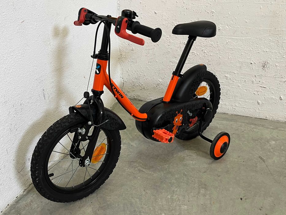 Bicicleta criança roda 14 ideal 3 - 5 anos com rodinhas