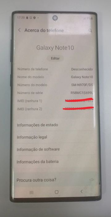 Samsung Galaxy note 10   na cor Aura Black