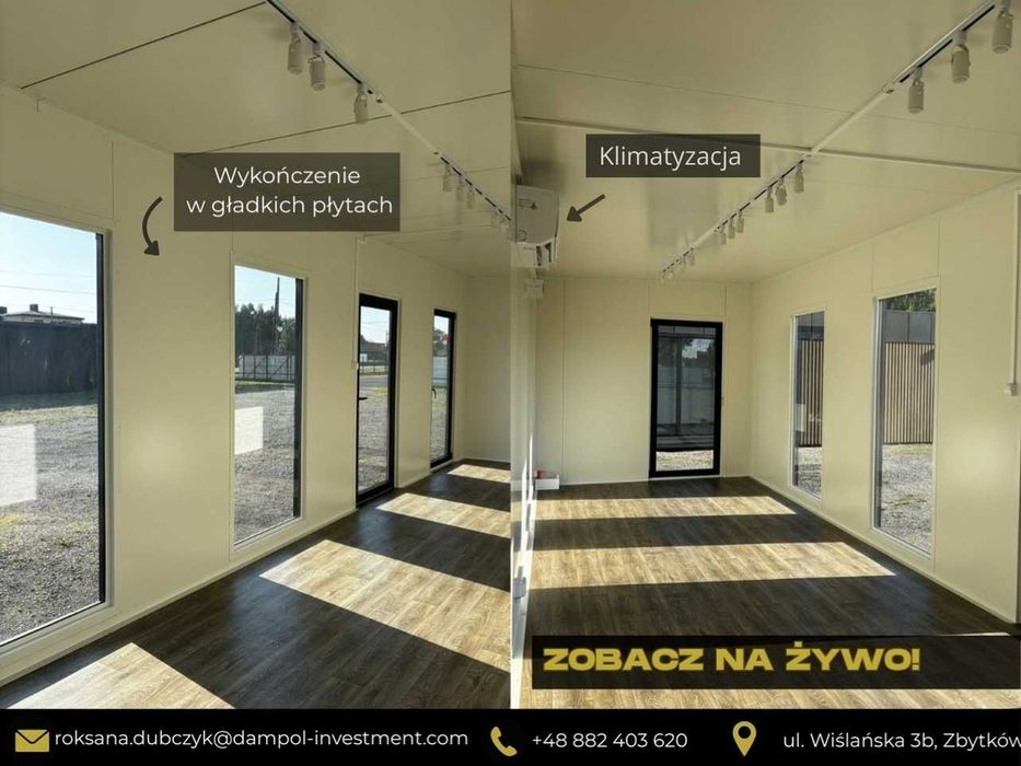 Nowoczesny pawilon / kontener 6×3 – przestrzeń dla Twojego biznesu