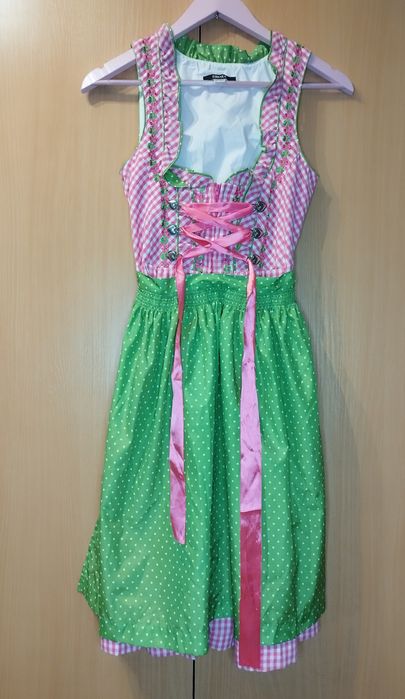 Śliczna sukienka bawarska, drindl , folk, octoberfest