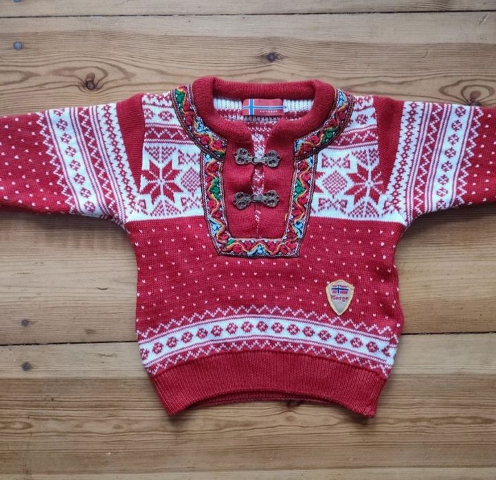 Wełniany świąteczny sweter Knitwear 2 lata