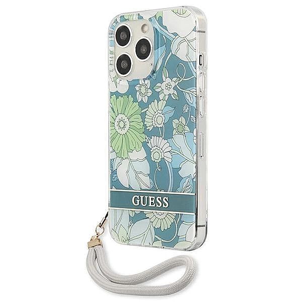 Etui Guess Flower Strap na iPhone 13 Pro Max - zielone
