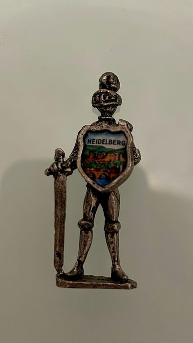 Ryycerz magnes na lodówkę lub tablicę z Heidelbergu w Niemczech