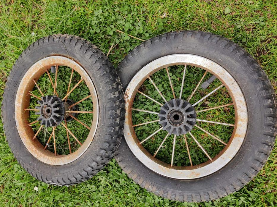 Stare Koła do Wózka Wozu Gokarta PRL – 12 cali (30 cm) – Zestaw 2 szt.