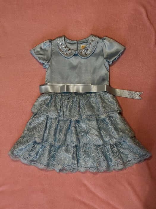 Сукня для дівчинки 3-5 років, плаття сніжинка краплинка