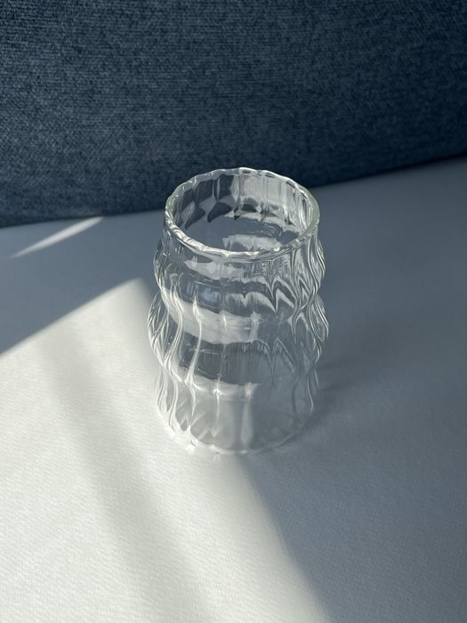 Прозора скляна чашка ваза естетичний декор
