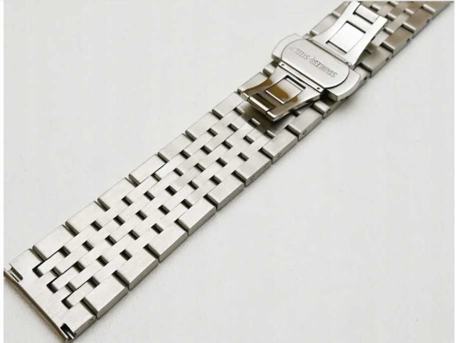 Bransoleta do zegarka pełne ogniwa 22 mm