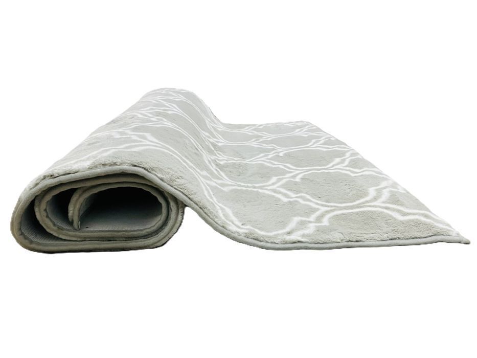 Szary Dywan 120x160 cm, miękki i miły w dotyku, wzorzysty