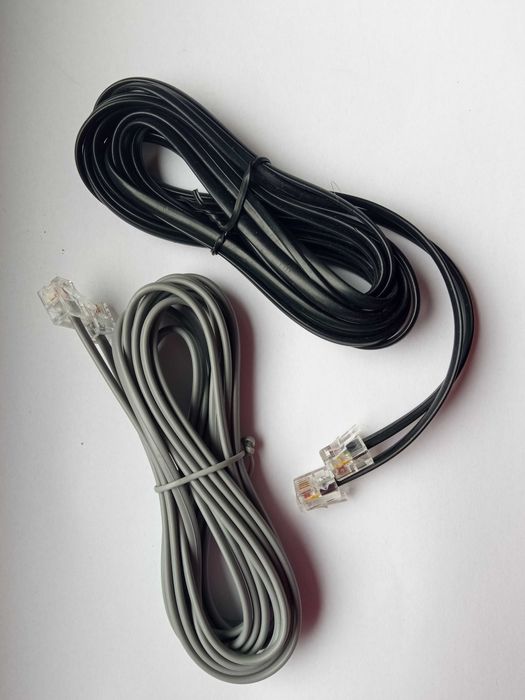 Kabel telefoniczny 3 m czarny szary nowy EE