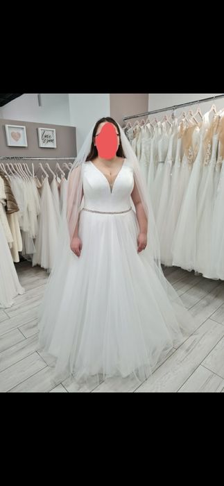 Suknia ślubna ideo rozm 54 plus size