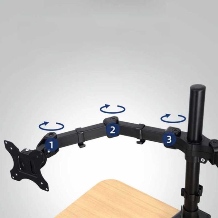 Кріплення для двох моніторів настільний кронштейн від 17 дюйма до 33"