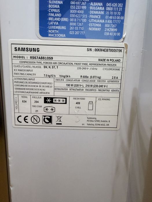 Frigorífico Americano Samsung RS67A8810S9 Inox 634L