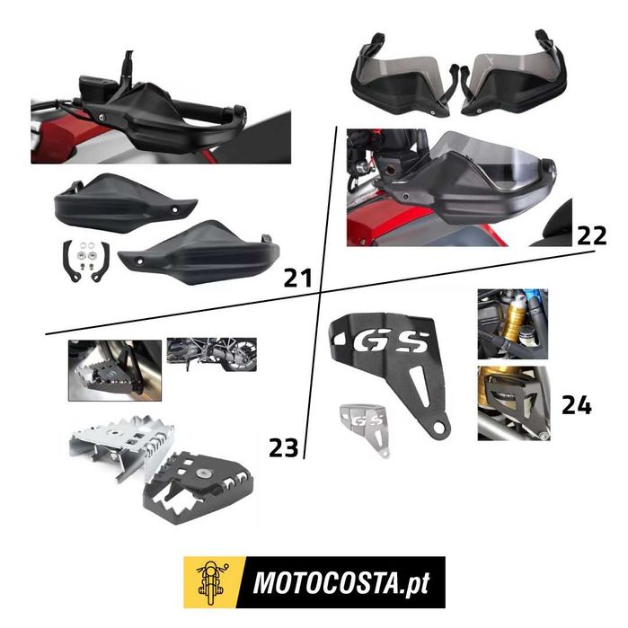 Acessórios BMW - Proteções, Piscas LED, Películas TFT - MOTOCOSTA