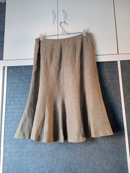 lniana spódnica midi