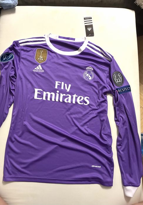 koszulka real madryt 16/17 cristiano ronaldo longsleeve fioletowa