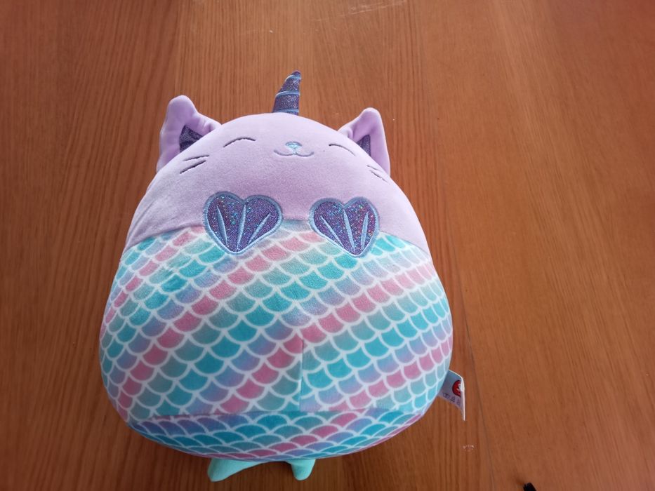 Squishmallows kot-syrena z rogiem jednorożca