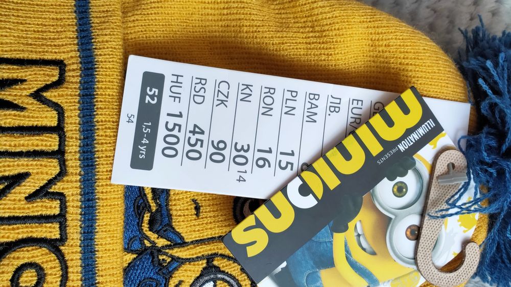Nowa czapka Minionki zimowa