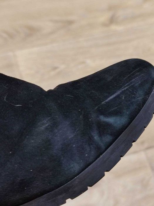 Сапоги зимние на каблуке Baldinini (Италия) натуральная замша и мех.