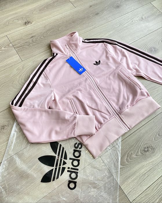 Кофта Adidas жіноча з начосом / Олімпійка Adidas рожева з начосом