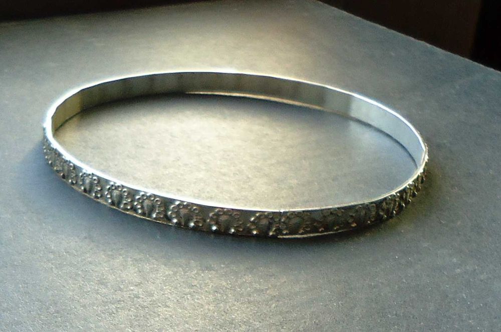 Srebrna bransoletka -Kółko PRL