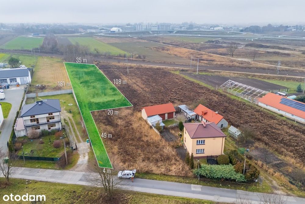 Działka budowlana z możliwością podziału