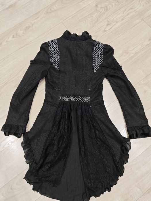 Czarny żakiet w stylu gotyckim S
