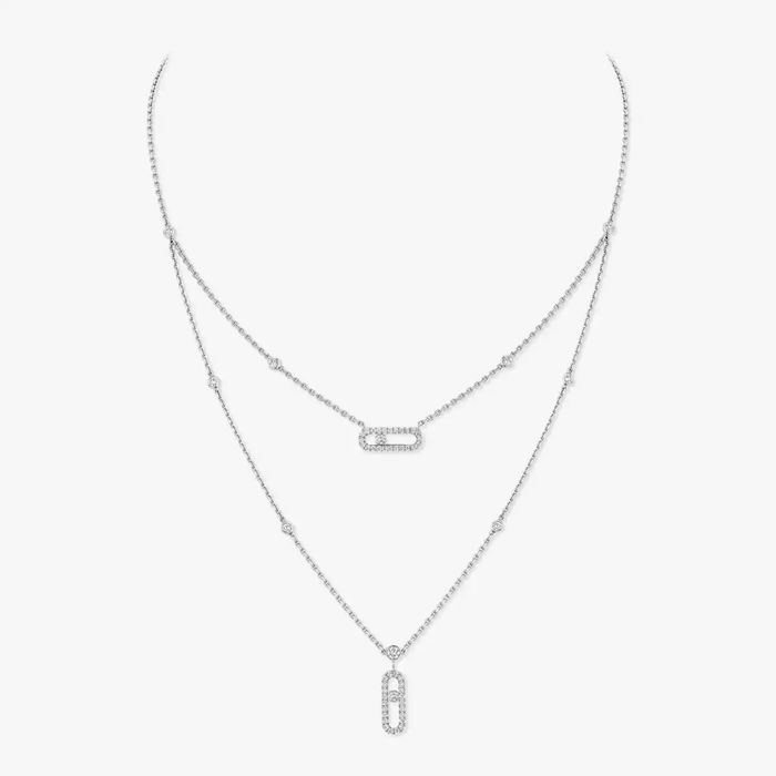 Підвіска Messila COLLIER 2 RANGS PAVÉ MOVE UNO/ Подвеска Messika