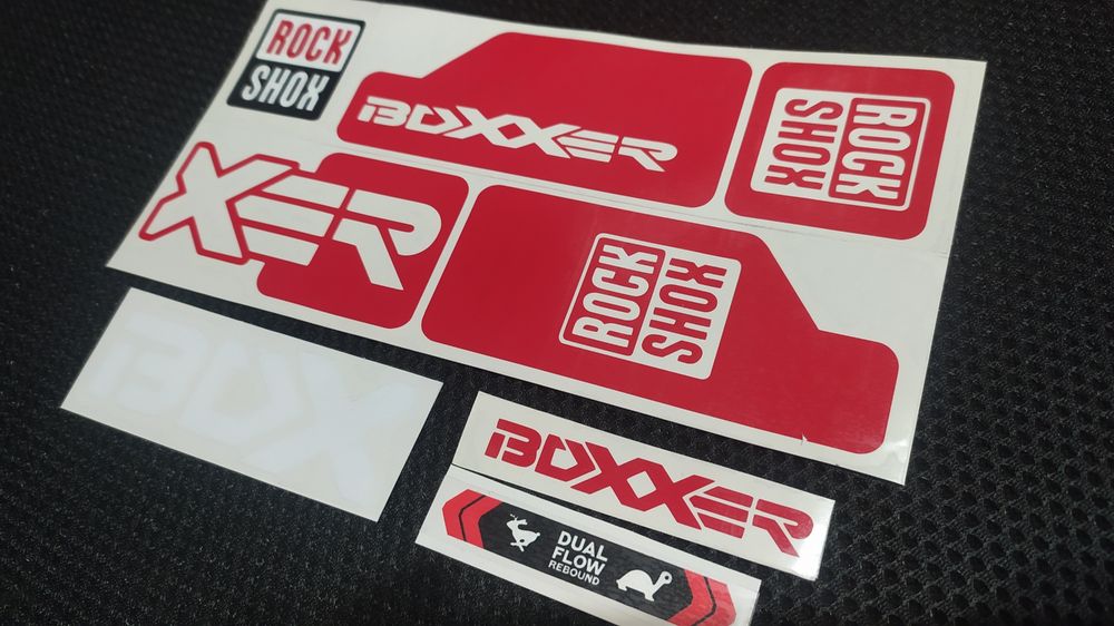 Наклейка на вилку RockShox Рок шок boxxer yari recon judy pike