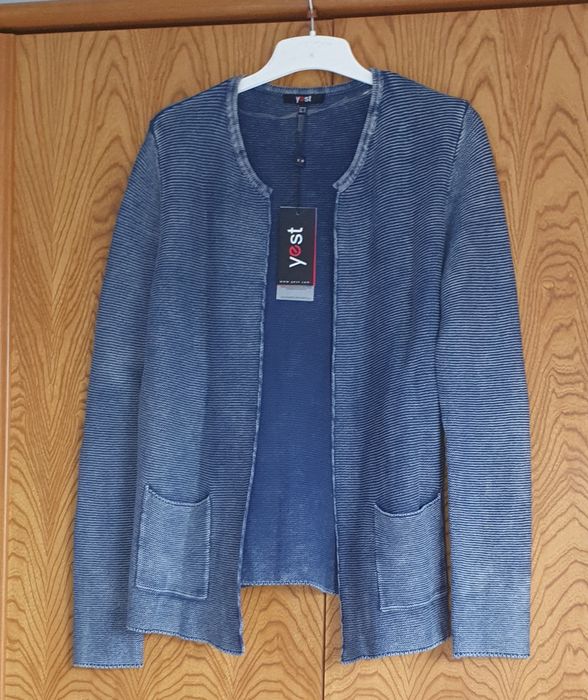 Sweter kardigan kolor jeansowy r. 38