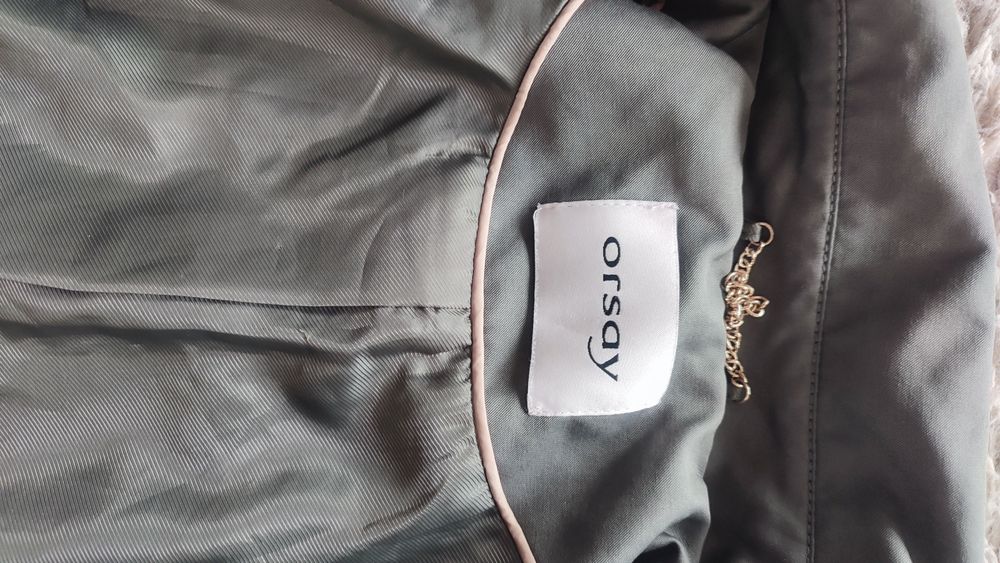 Płaszcz Orsay na jesień butelkowa zieleń roz.42