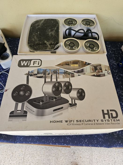 Kit vídeo vigilância 4 câmeras wi- fi