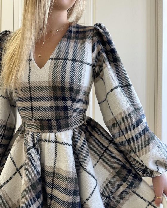 Сукня queen and be в клітинку тепла М Л M L