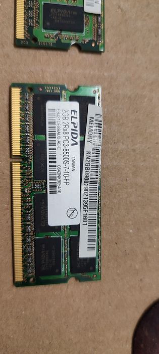 Memória RAM PC3 8500S 1Gb / 2Gb