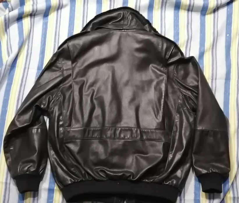 France Пілот 54 бомбер куртка шкіряна кожаная лётна авиатор льотна ВВС