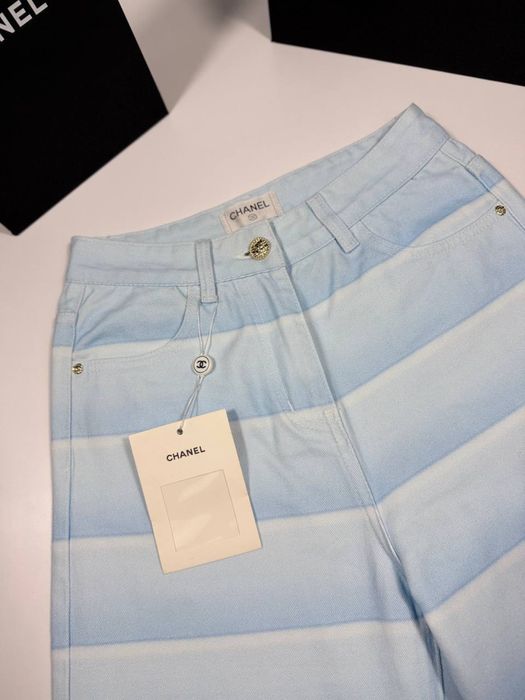 Джинси Chanel у полоску нова колекція 2026 ss26 штани